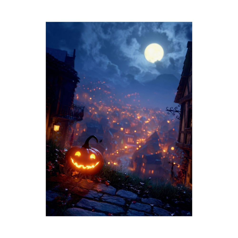Hilltop Pumpkin Poster