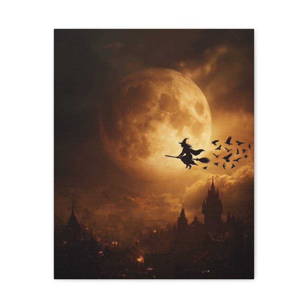 Halloween Addiction — Witch Moon Canvas
