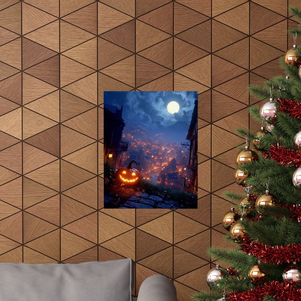 Hilltop Pumpkin Poster