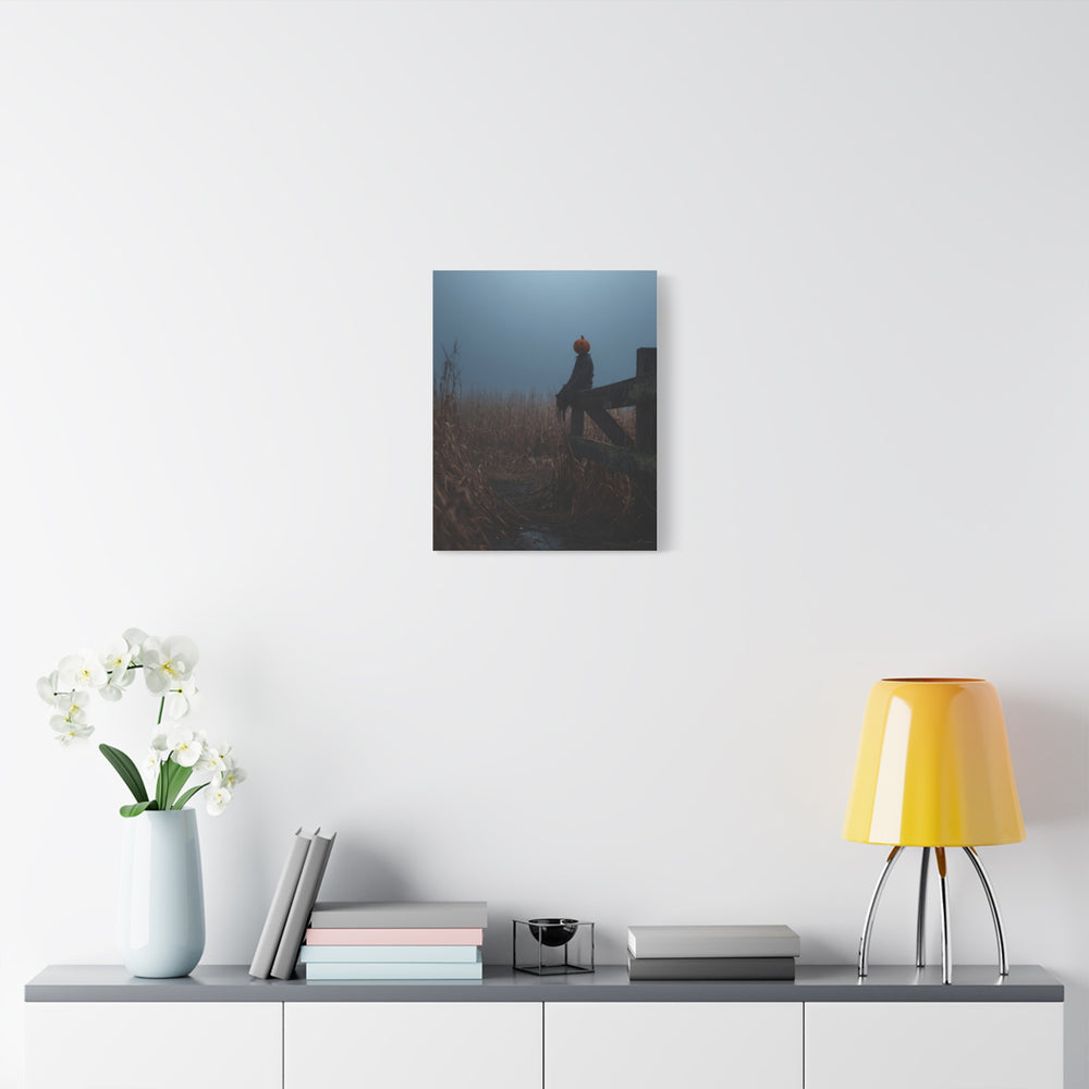 Halloween Addiction — Pumpkin Head Fence Canvas