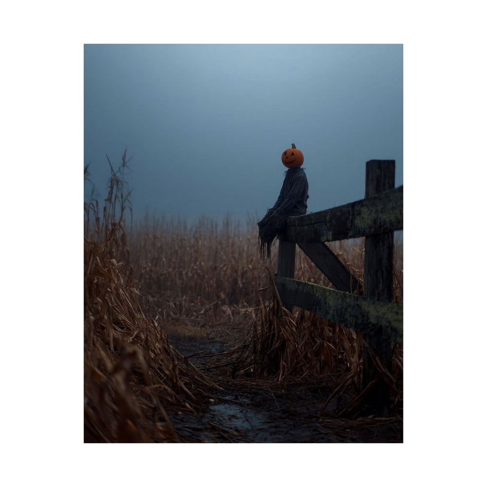 Pumpkin Head Fence Poster