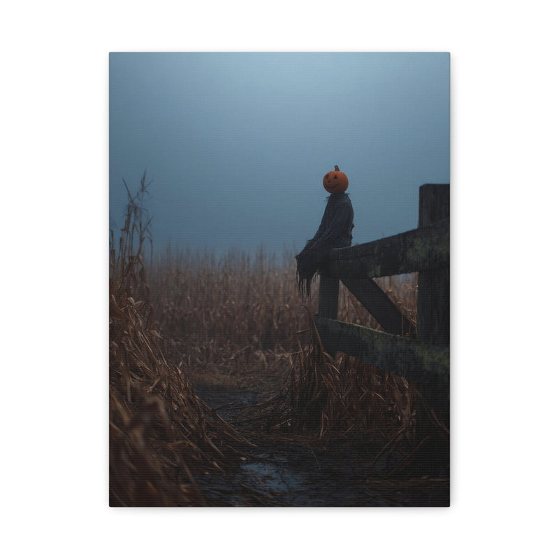 Halloween Addiction — Pumpkin Head Fence Canvas