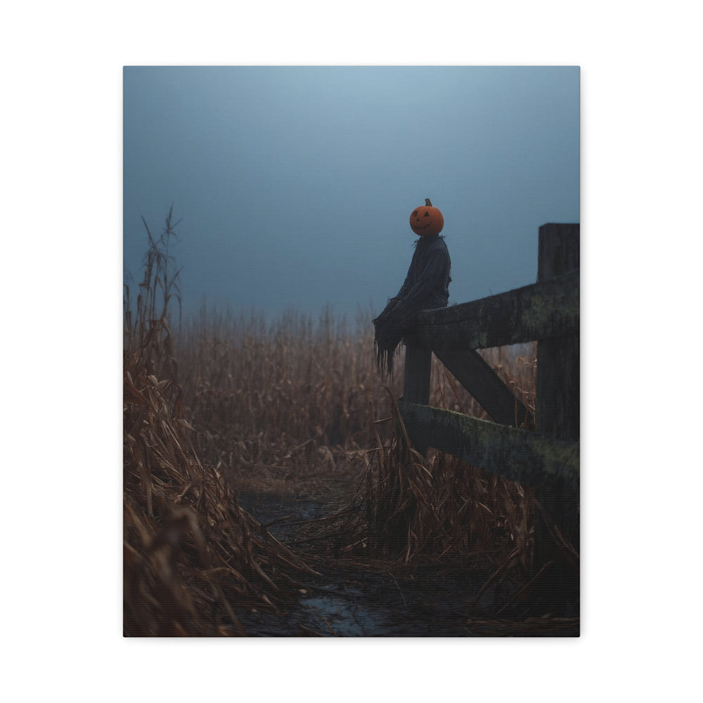 Halloween Addiction — Pumpkin Head Fence Canvas