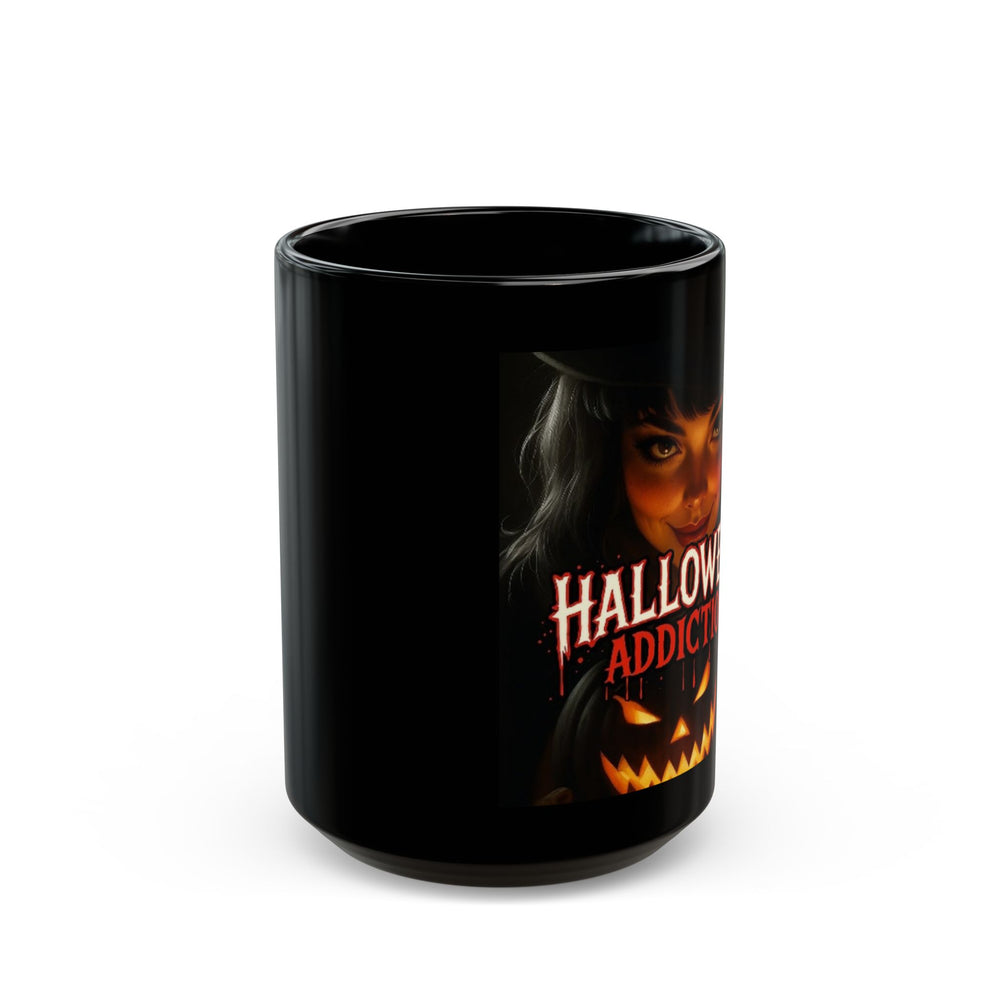Halloween Addiction Mug - Spooky Coffee Cup for Fall, Gift for Witch Lovers, Pumpkin Design, 11oz & 15oz Sizes