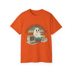 Vintage Ghost Tee, Unisex Retro Shirt, Nostalgic Halloween T-Shirt, Dial-Up Internet Humor, Halloween Gift for Geeks
