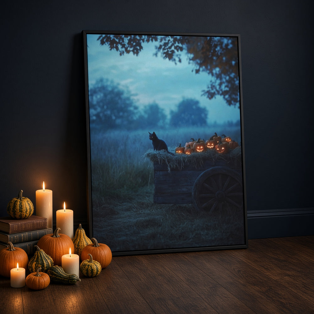 Halloween Addiction lifestyle mockup hay wagon floorlean