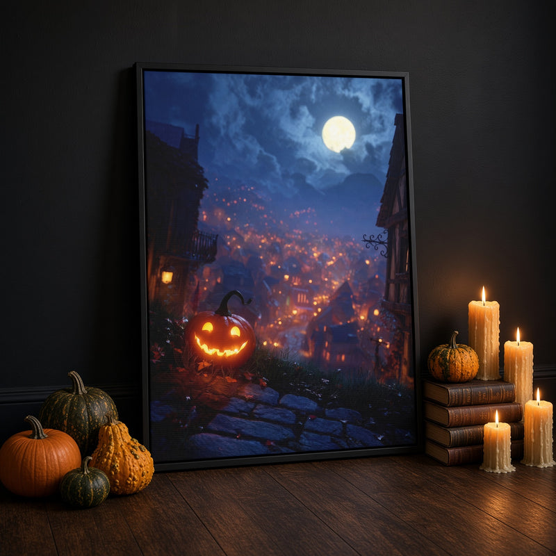 Hilltop Pumpkin Poster
