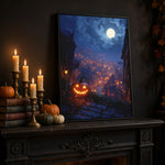Halloween Addiction lifestyle mockup hilltop pumpkin room