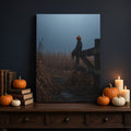 Pumpkin Head Fence Canvas