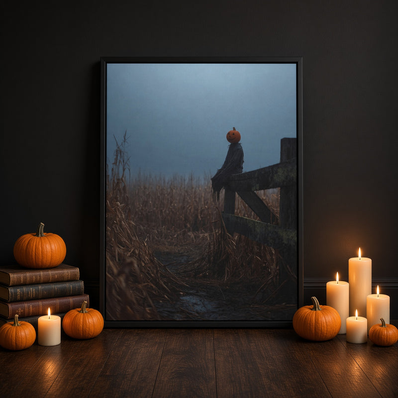 Pumpkin Head Fence Poster