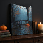 Halloween Addiction lifestyle mockup rain porch canvas mantel wrap