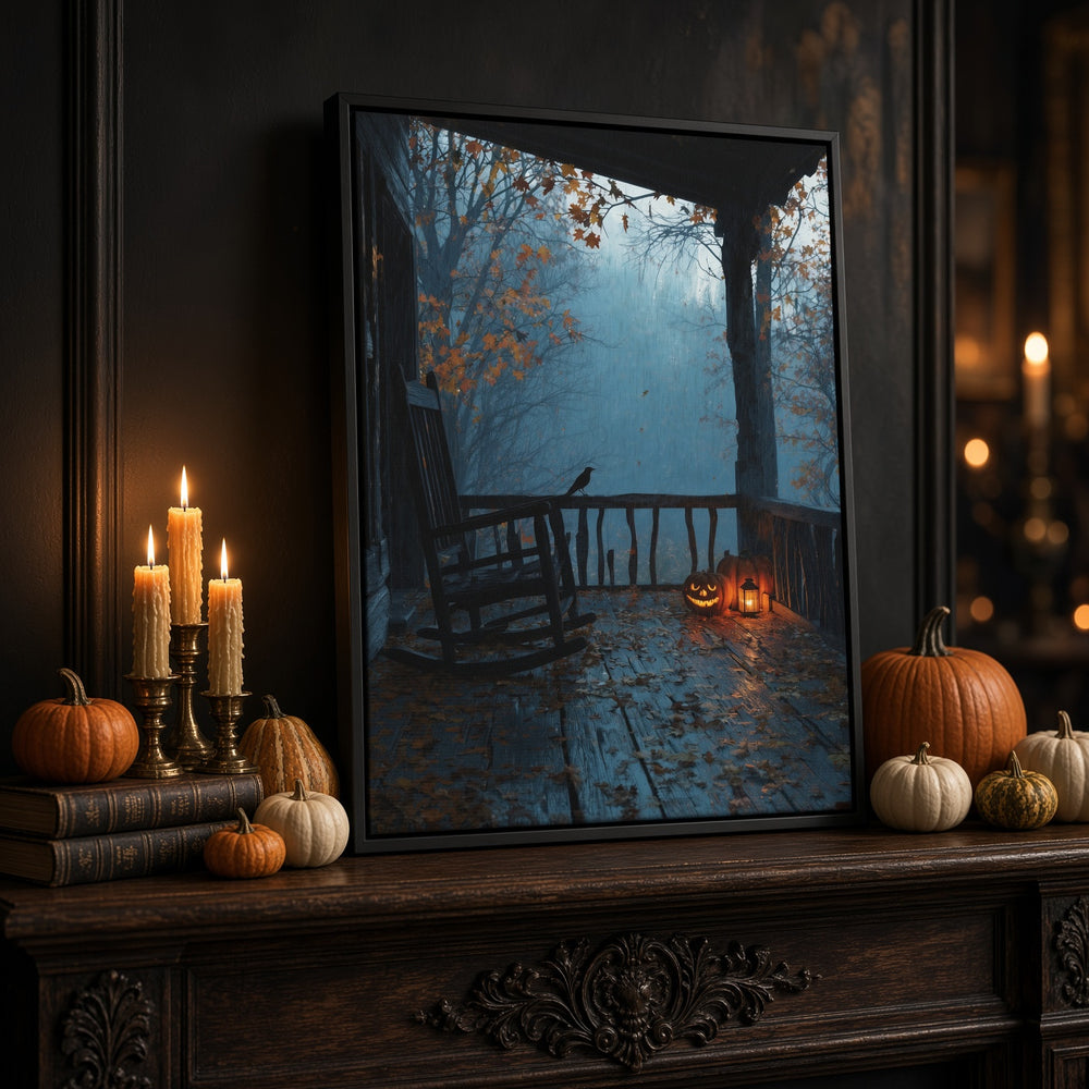 Halloween Addiction lifestyle mockup rain porch room
