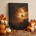 Halloween Addiction lifestyle mockup witch moon canvas wrap