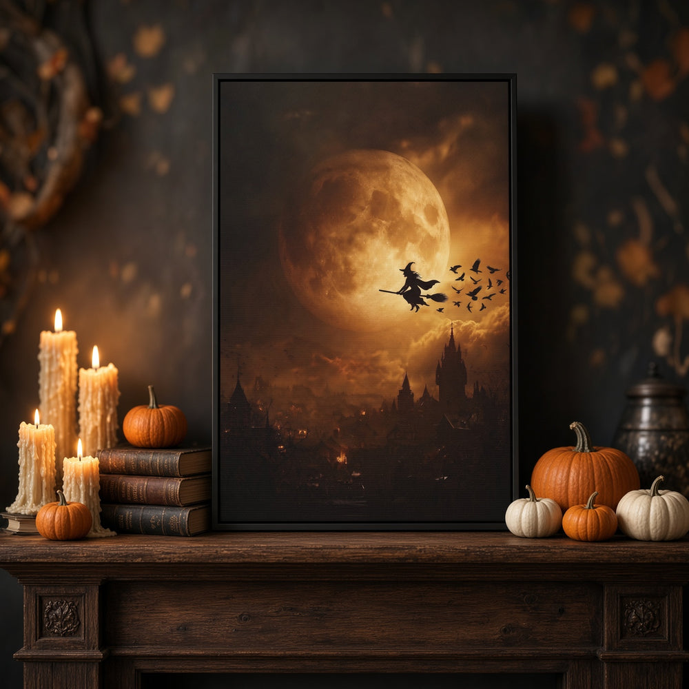 Halloween Addiction lifestyle mockup witch moon room