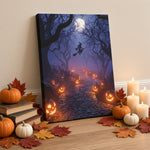 Halloween Addiction lifestyle mockup witch path canvas wrap
